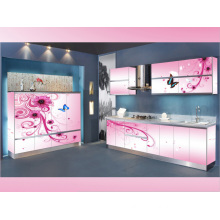 Rta Pink L Shape Kitchen Cabinet